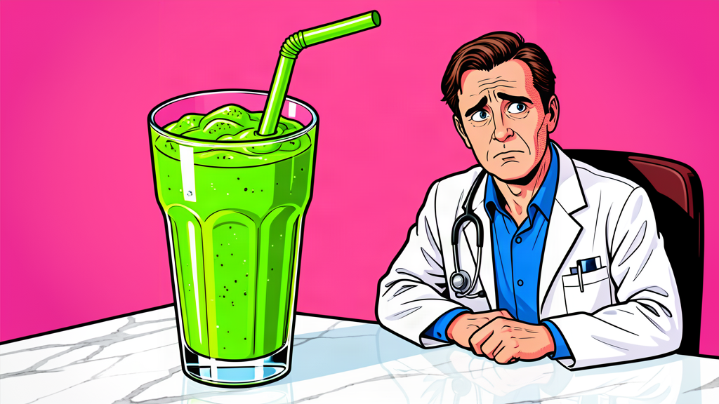 A pale-green creamy smoothie in a chilled mason jar on a marble counter beside fresh dill